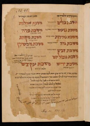 Kommentar zur Mishnah : Seder Ṭohorot