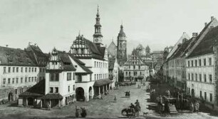 Der Marktplatz zu Pirna : Brunnen, Marktplatz, Pirna, Bellotto, um 1753