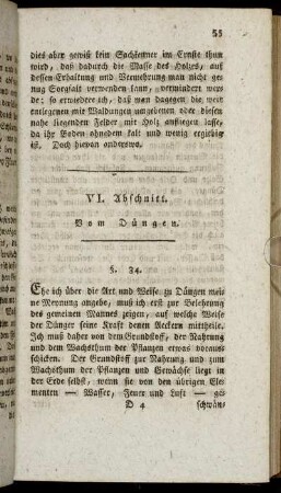 VI. Abschnitt. Vom Düngen.