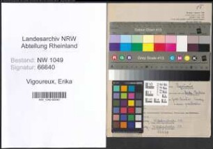 Entnazifizierung Erika Vigoureux , geb. 29.12.1903 ()
