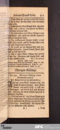 Morgen-Gesänge.