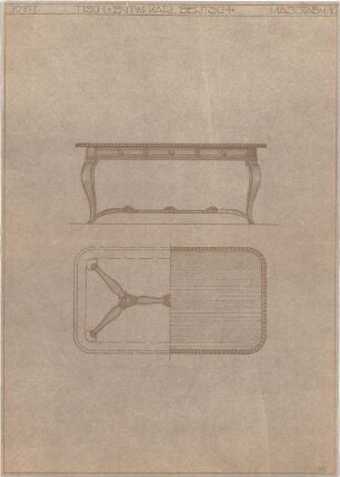 Bertsch, Karl; Möbelentwürfe - Tisch (Ansicht, Teilansichten)