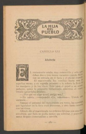 Capítulo XXI - Adulterio