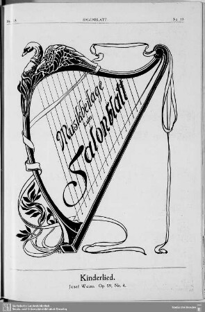 Musikbeilage zum Salonblatt