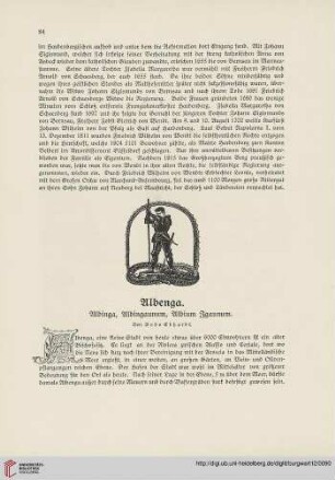 12: Albenga : Albinga, Albingaunum, Albium Igaunum