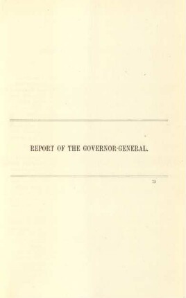 Report of the governor-general