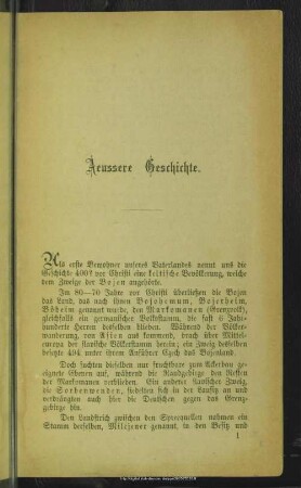 Aeussere Geschichte