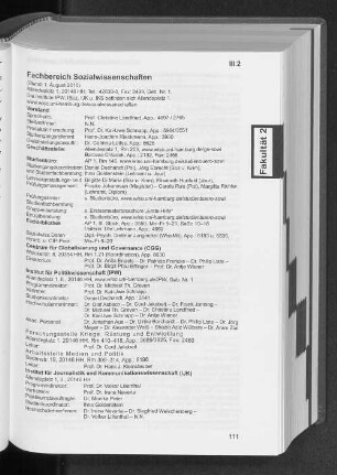 Fachbereich Sozialwissenschaften