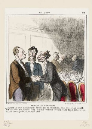 Toujours les hippophages, Blatt 252 der Folge "Actualites", in: "Le Charivari", Paris 1865