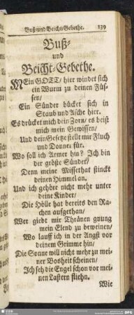 Buß- und Beicht-Gebethe