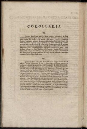 Corollaria. VII - XI.