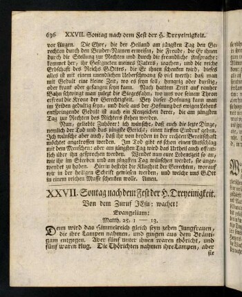 636-638, Evangelium; Eingang