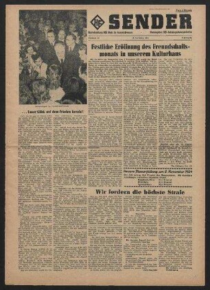 Betriebszeitung 'WF-Sender', Nr.40/1954 (10. November 1954)