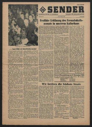 Betriebszeitung 'WF-Sender', Nr.40/1954 (10. November 1954)
