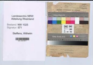 Entnazifizierung Wilhelm Steffens , geb. 06.01.1908 (Kaufmann)