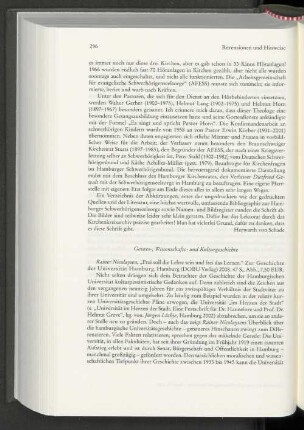 Rezensionen und Hinweise: Geistes-, Wissenschafts- und Kulturgeschichte
