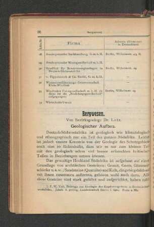 Bergwesen.