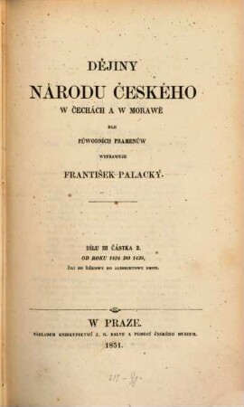 Dějiny národu českého w Čechách a w Morawě, III,2
