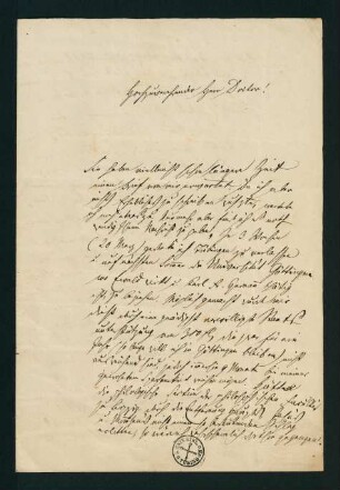 Brief vom 28. Februar 1852