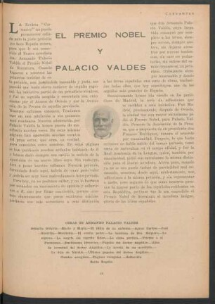 El Premio Nobel y Palacio Valdés