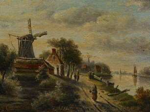 Windmühle am Fluß