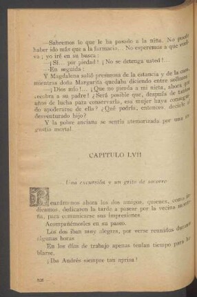 Capítulo LVII - Una excursión y un grito de socorro