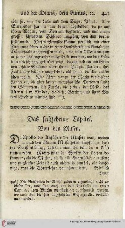 Das sechzehente Capitel: Von den Musen