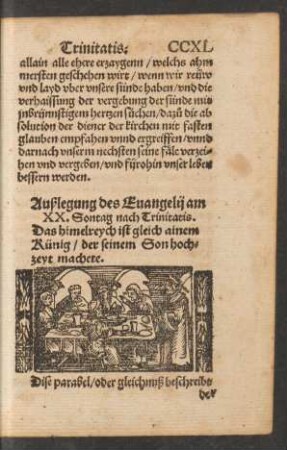 Außlegung des Evangelii am XX. Sontag nach Trinitatis.