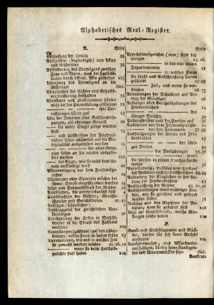Alphabetisches Real-Register