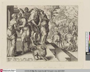 [Tobias, Sarah and the Angel Taking Leave of Raguel and Edna; Tobias, Sara und der Engel nehmen Abschied von Raguel und Edna]