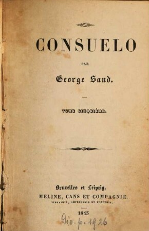 Consuelo : Par George Sand, 5