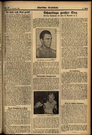 Zweite Ausgabe vom Mittwoch, den 15. Dezember 1937.