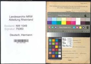 Entnazifizierung Hermann Deutsch , geb. 23.09.1900 (Lehrer)