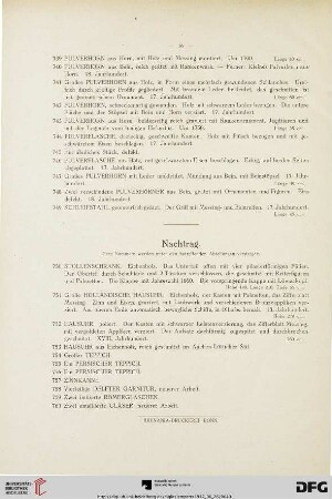 Nachtrag (Nr. 750-760)