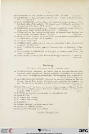 Nachtrag (Nr. 750-760)