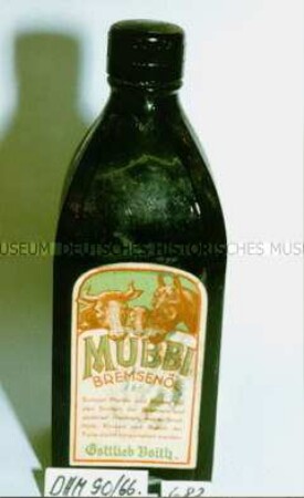 Flasche "Mubbi Bremsenöl" für Pferde und Rinder