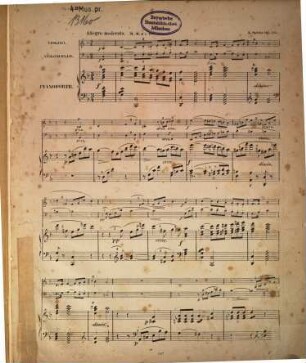 Deuxième trio concertant pour piano, violon et violoncelle : op. 123