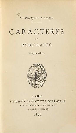 Caractères et Portraits 1756 - 1812