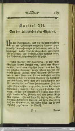 Kapitel XII. Von den Lärmzeichen oder Signalen