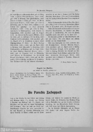 Die Parochie Zschoppach