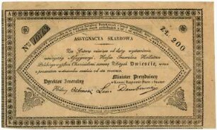 Geldschein, 200 Złoty, 1831