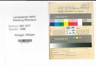 Entnazifizierung Wilhelm Kroeger , geb. 19.04.1919 (Polizist)