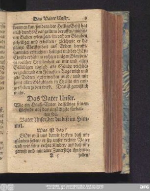 Das Vater Unser. Wie ein Haus-Vater dasselbige seinem Gesinde auf das einfältigste fürhalten soll.