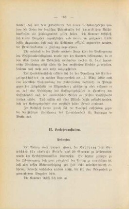 II. Verkehrsanstalten.