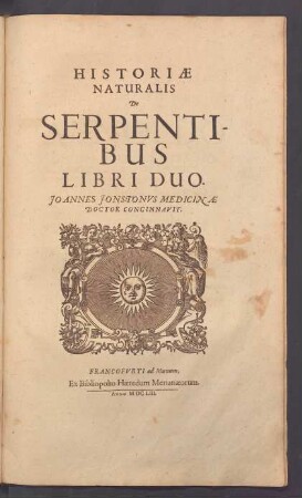 Historia Naturalis De Serpentibus Libri Duo.