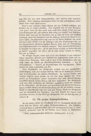 III. Die großen Anfangsbuchstaben