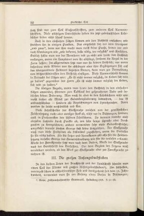 III. Die großen Anfangsbuchstaben