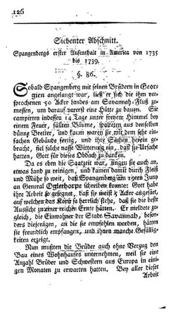 Spangenbergs erster Aufenthalt in America von 1735 bis 1739