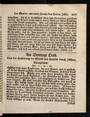 207-209, Evangelium; Eingang