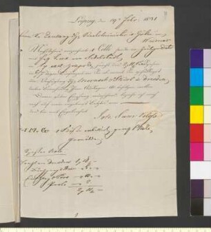 Brief von Kloß, Johann Samuel an Goethe, Johann Wolfgang von